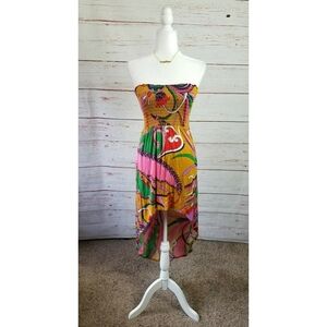 JOY HAN // joyce strapless smocked asymmetric